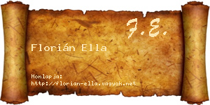 Florián Ella névjegykártya